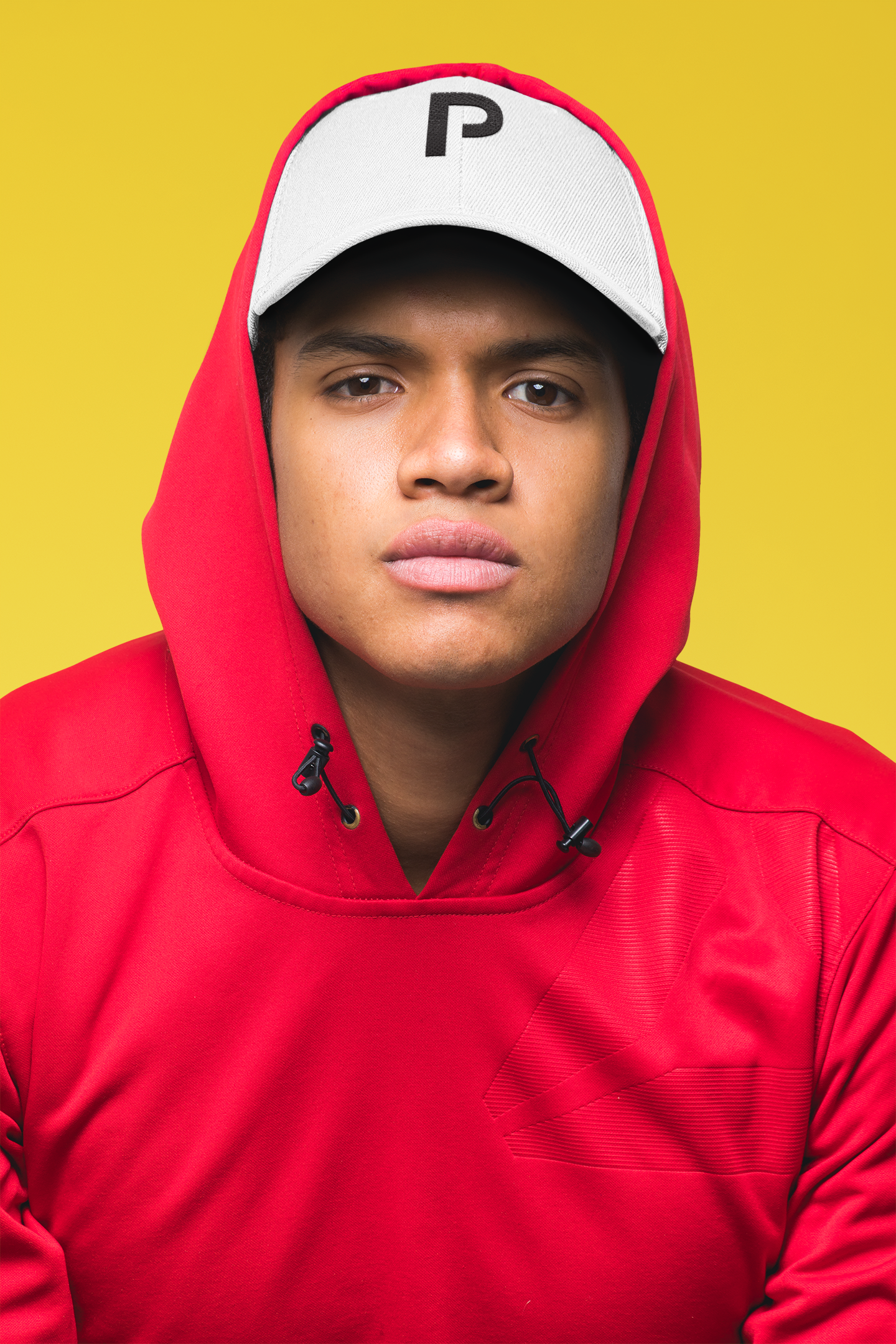 "P" Logo Dad Hat "White